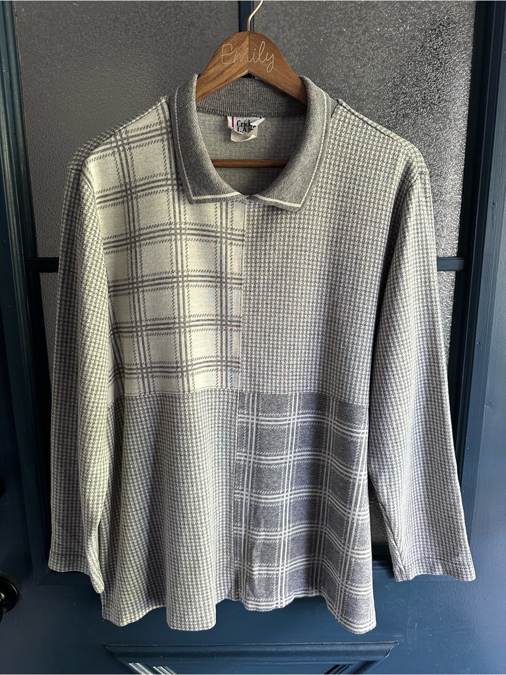 Vintage Long-Sleeve Pullover Polo Shirt